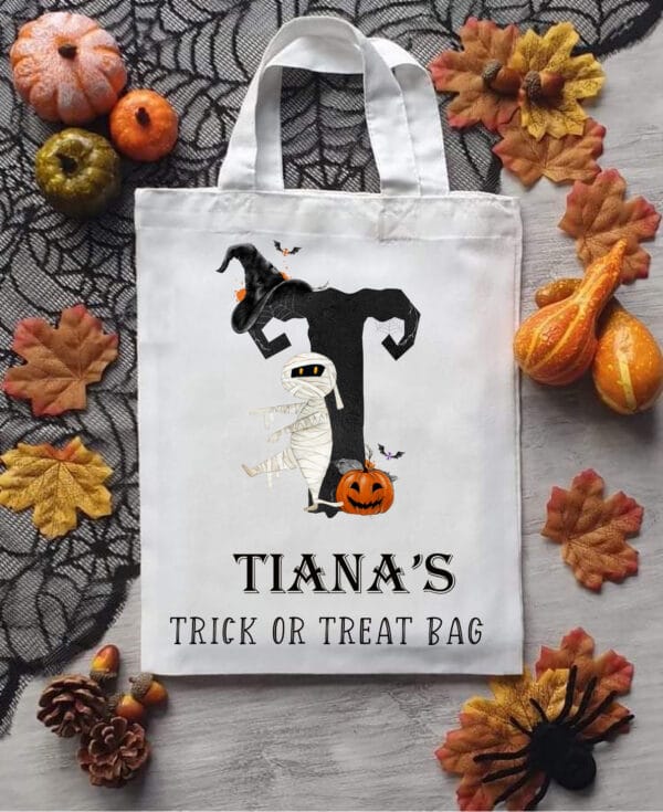 Trick or Treat Bag, Halloween Personalised Sweets Bag, Children bag - product image 3