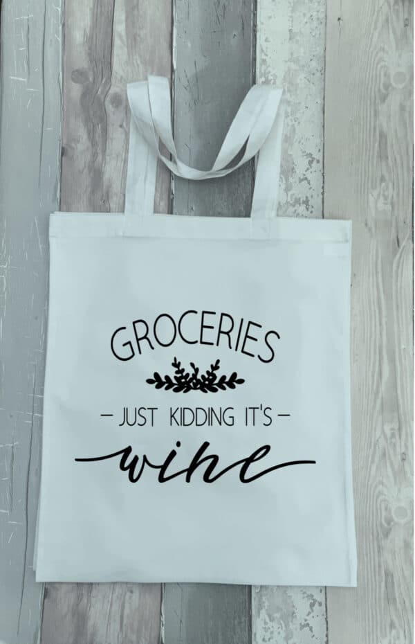 Wine lovers tote bag. Natural cotton shopping bag with wine logo. - product image 2