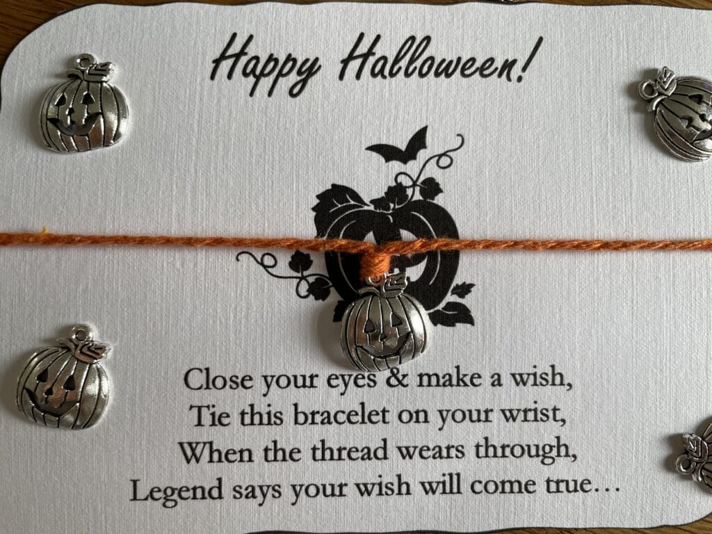 Halloween pumpkin wish bracelet