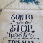 Santa Stop Here Christmas pennant flag decoration