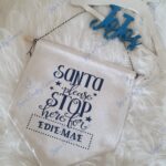 Santa Stop Here Christmas pennant flag decoration