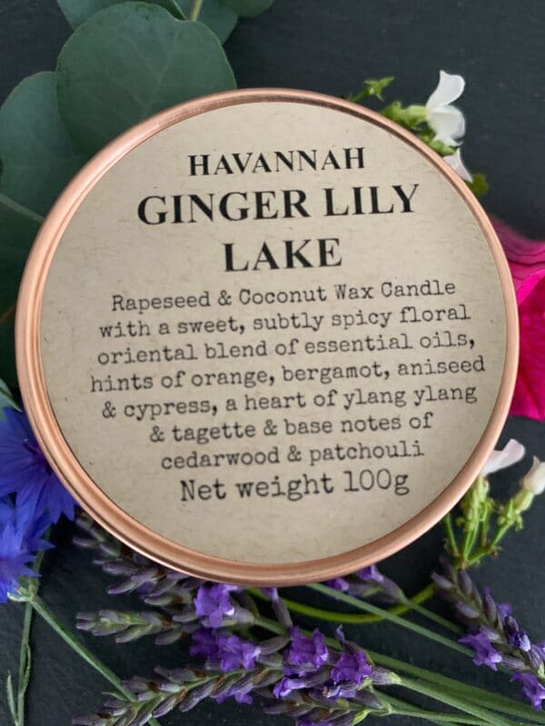 Havannah Ginger Lily Lake rapeseed and coconut wax blend candle - main product image