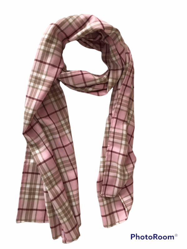 Pink check scarf - main product image