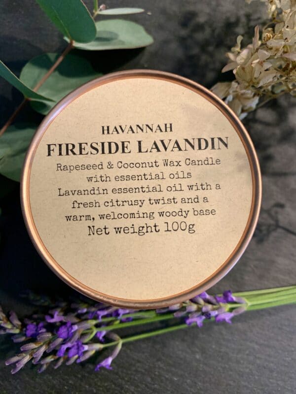 Fireside Lavandin rapeseed and coconut wax candle - main product image