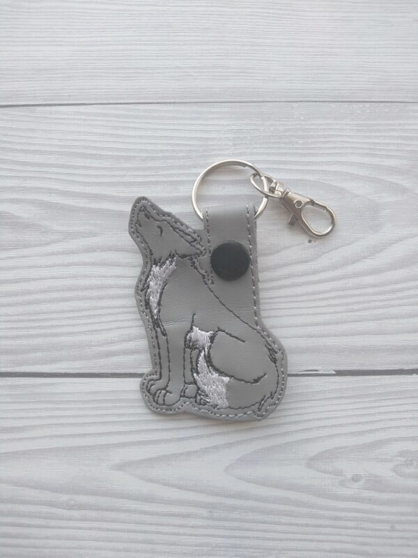 Wolf keyring, grey wolf gifts - main product image