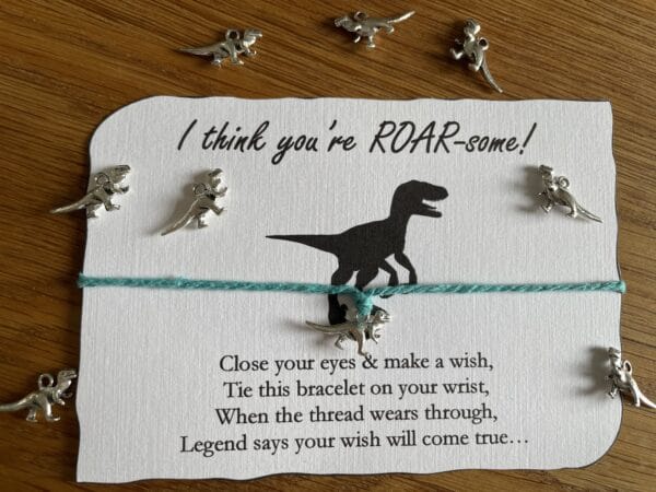 Dinosaur wish bracelet - main product image