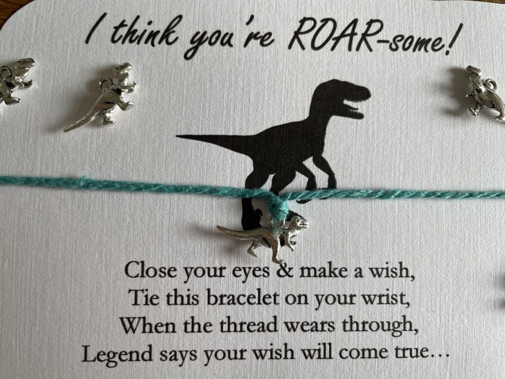 Dinosaur wish bracelet