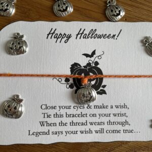 Halloween pumpkin wish bracelet: placeholder image (loading)