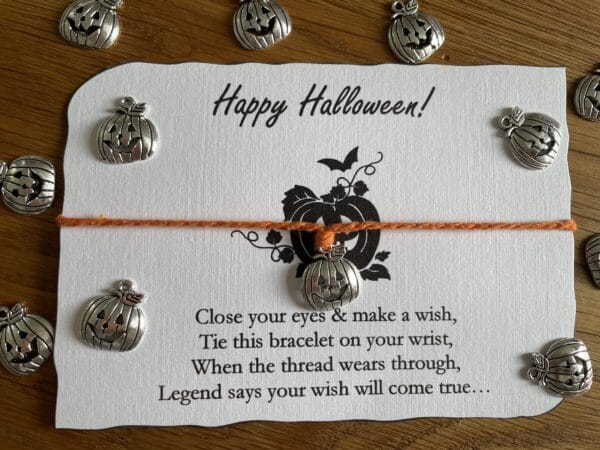 Halloween pumpkin wish bracelet - main product image