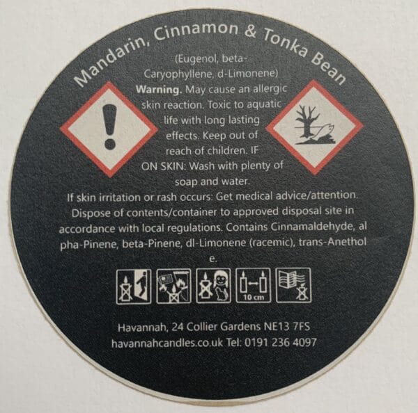 Havannah Christmas Candle Limited Edition Mandarin, Cinnamon & Tonka Bean - product image 3