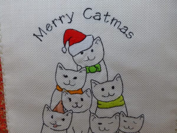 Christmas cushion cover – Merry Catmas - product image 2