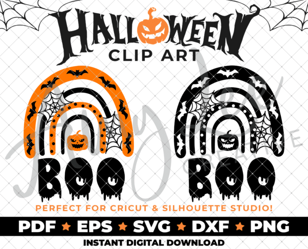 Halloween Clip Art: BOO Rainbow - main product image