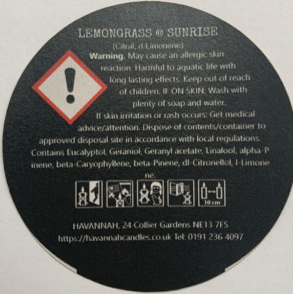 Lemongrass @ Sunrise Rapeseed & Coconut wax blend candle - product image 5
