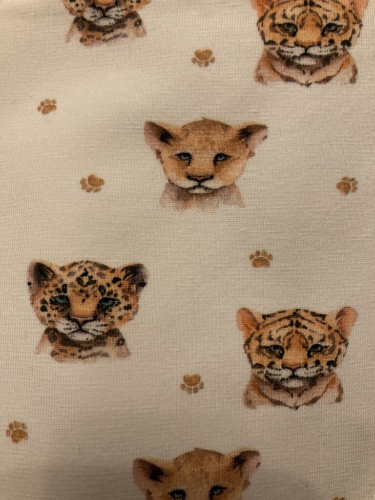 Bib and shoe gift set size 3-6 months(wild cats)