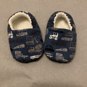 Transport print Soft pram shoes 3-6 months
