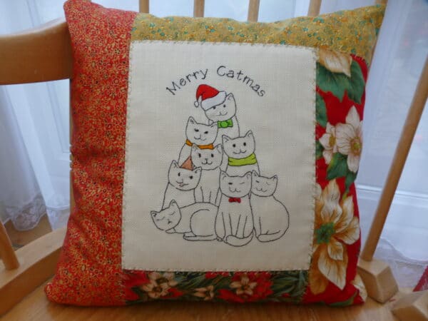 Christmas cushion cover – Merry Catmas - main product image