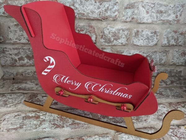 Wooden handpainted sleigh traditional - main product image