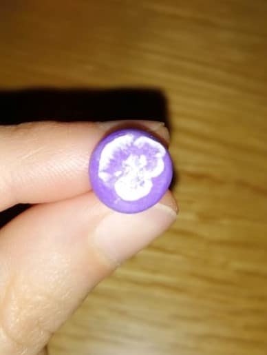 [0019] Stainless Steel Purple Flower Polymer Clay Studs - product image 2