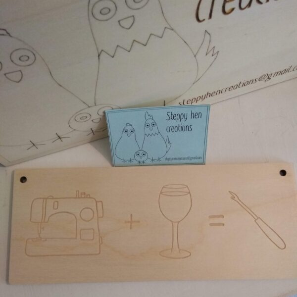 Beware sewing and drinking | funny laser engraved plaque - main product image