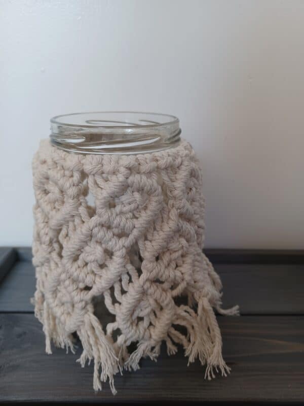Handmade macrame jar lantern/candle holder - product image 4