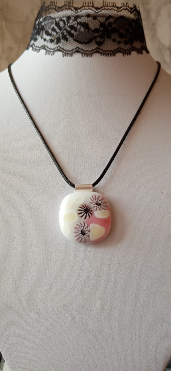 Candyfloss and ice cream glass pendant - product image 3