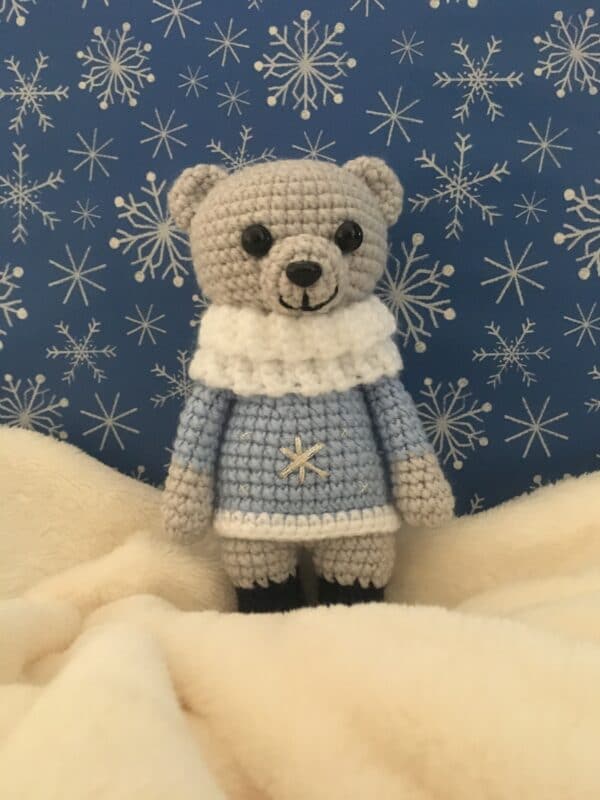 Teddy bear in winter jumper, Christmas present, birthday gift, nursery decor - product image 2