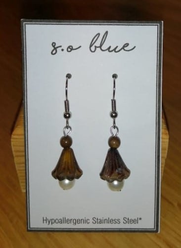 [0011] Stainless Steel Lampshade Hook Earrings - main product image