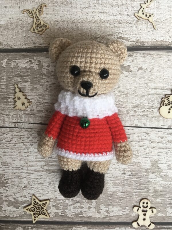 Teddy bear in Christmas jumper, birthday present, handmade gift, nursery decor - product image 2