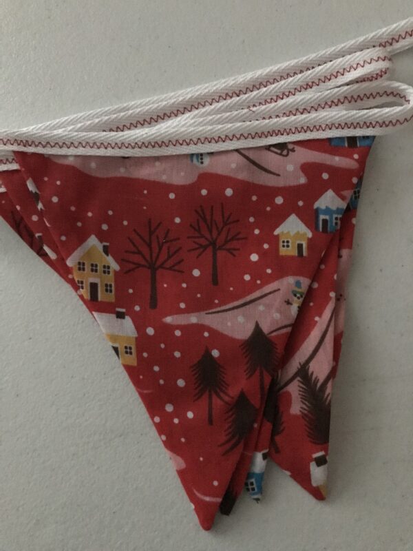 Snow scene & stockings bunting - product image 2