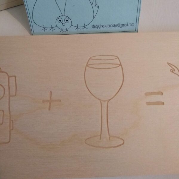 Beware sewing and drinking | funny laser engraved plaque - product image 3