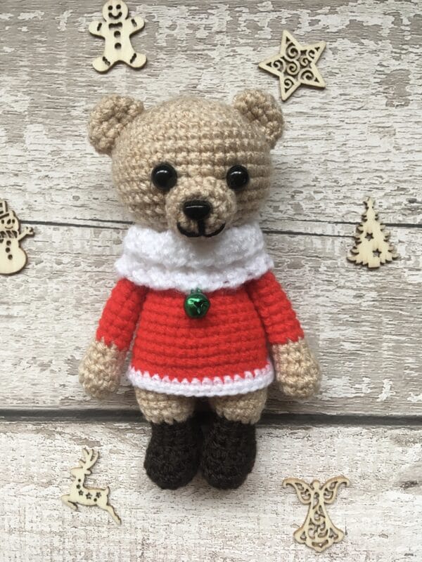 Teddy bear in Christmas jumper, birthday present, handmade gift, nursery decor - product image 5