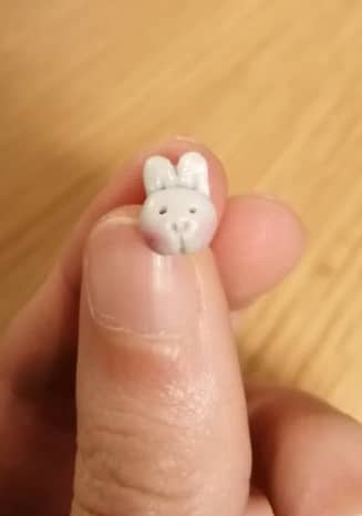 [0020] Stainless Steel Bunny Rabbit Polymer Clay Stud Earrings - product image 2