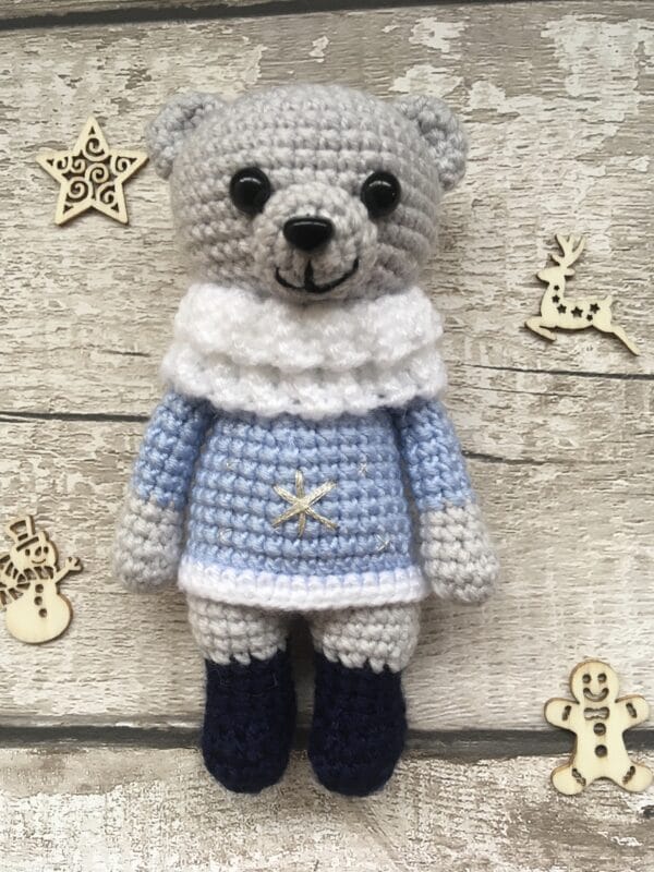 Teddy bear in winter jumper, Christmas present, birthday gift, nursery decor - product image 3