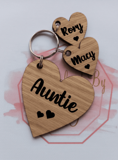 Personalised Nanny heart keyring, Mummy, Grandma, Auntie Keychain - product image 2