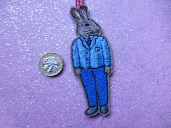 Easter Rabbit in suit hanging decoration – anthropomorphic rabbit - product image 3