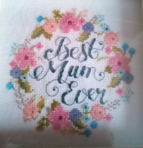 Best Mum Ever Framed Cross Stitch Picture – Mother’s Day, Birthday, Special Mum Gift - product image 4