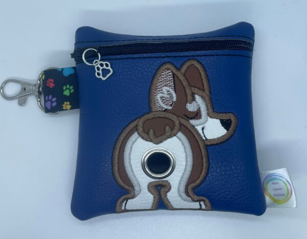 Shelti corgi embroidered poo bag dispenser - main product image