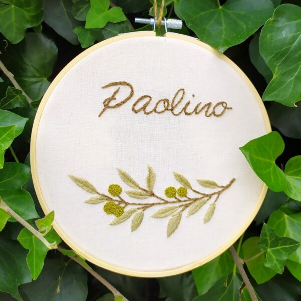 Customisable Name Embroidery Hoop - main product image