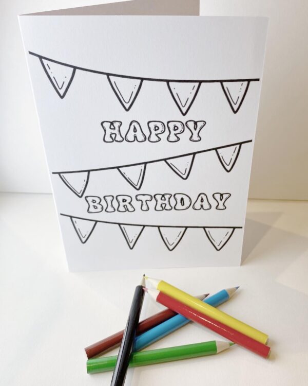 Birthday bunting card - main product image