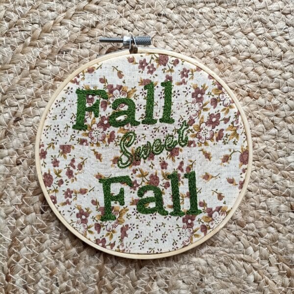 Fall sweet Fall embroidery hoop - main product image