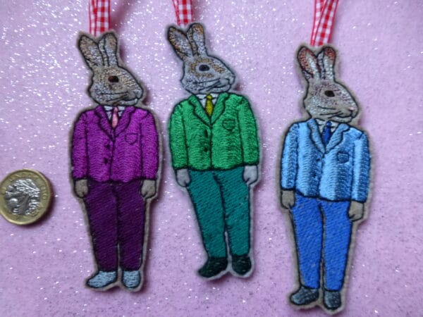 Easter Rabbit in suit hanging decoration – anthropomorphic rabbit - product image 4