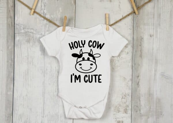 Premature, Tiny Baby, Baby Holy Cow I’m Cute Vest (3-8lb)(NB-6M) - main product image