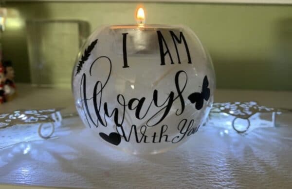 Memorial Tea Light Holder, I am always with you. - main product image