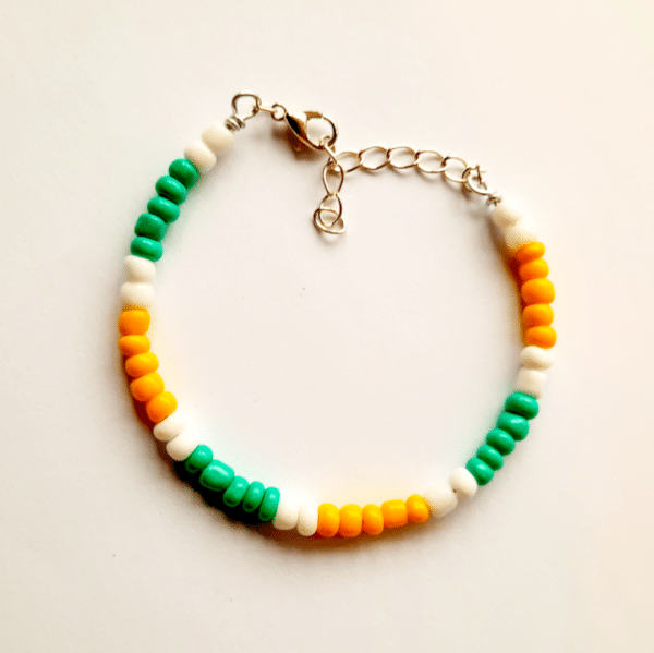 Adjustable bracelet – Green & Yellow - main product image