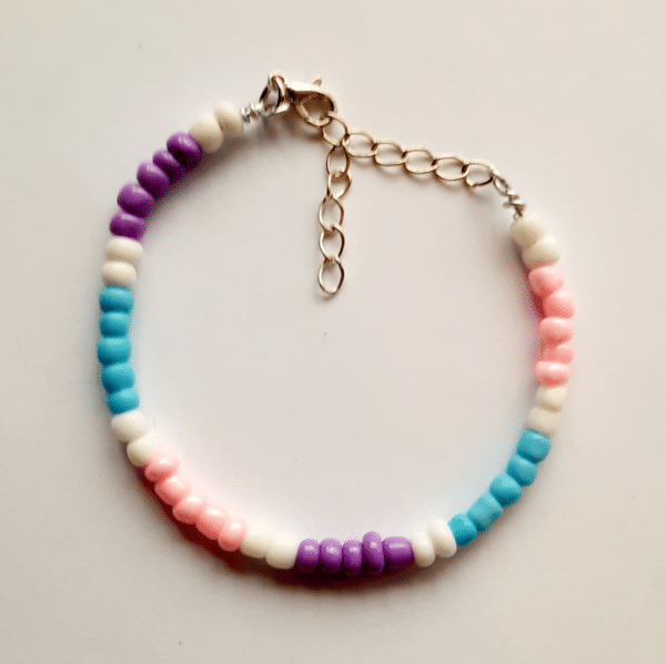 Adjustable bracelet – Purple & Blue - main product image