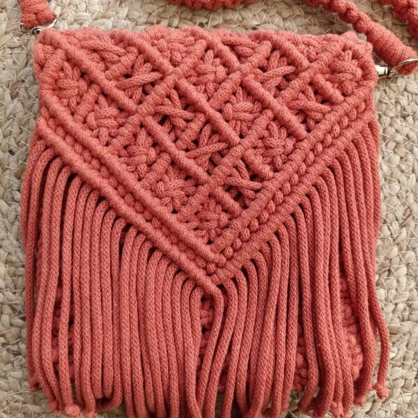 Macrame Bag , pumpkin - product image 2