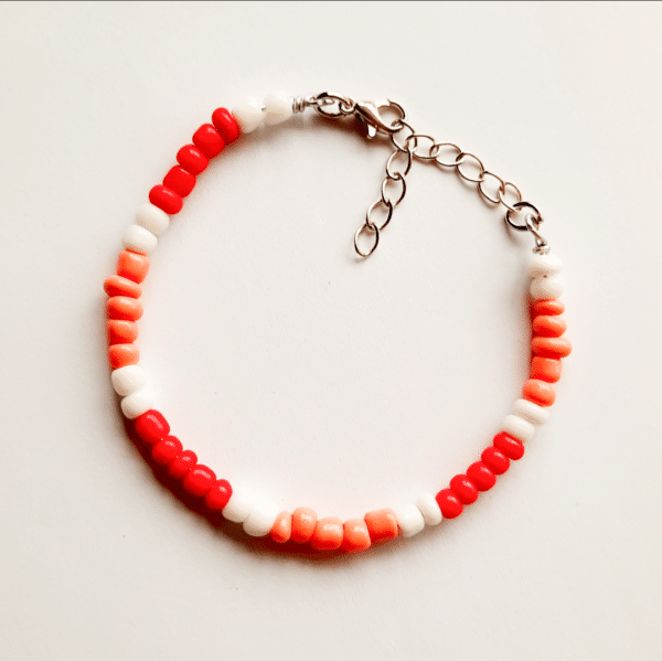 Adjustable bracelet – Peach & pink - main product image