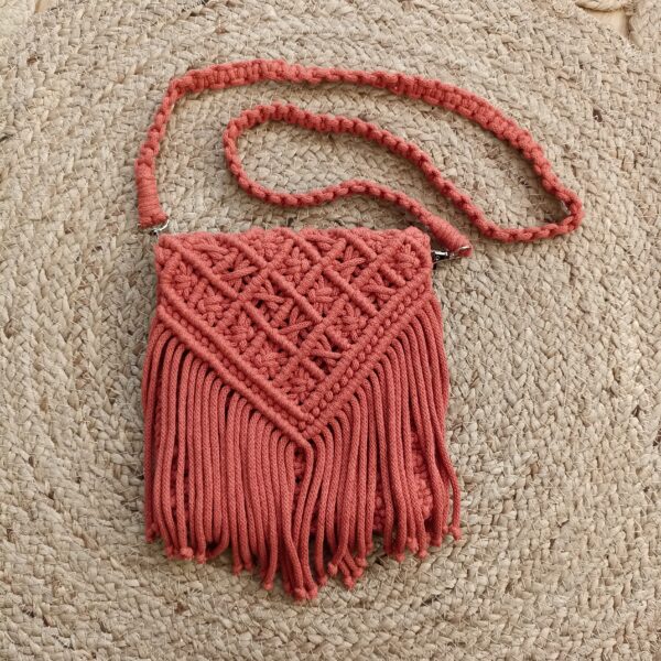 Macrame Bag , pumpkin - main product image