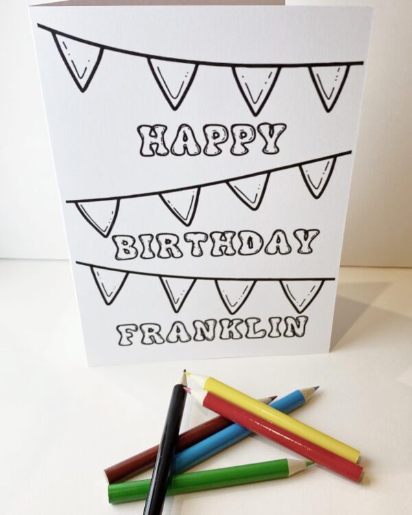 Birthday bunting card - product image 2