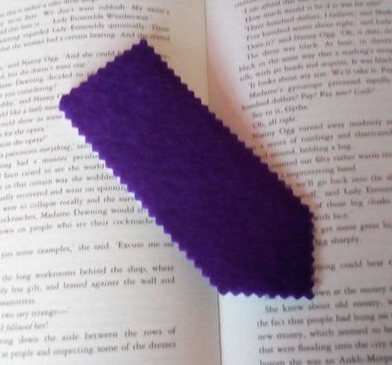 Flower Bookmark – Purple & Green Cross Stitch, Birthday Gift, Reading Gift, Book Gift, Bookmark - product image 2